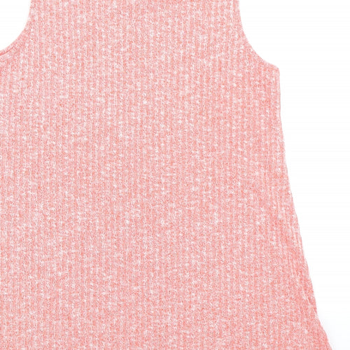 NEXT Womens Orange Polyester Basic Tank Size 10 Mock Neck