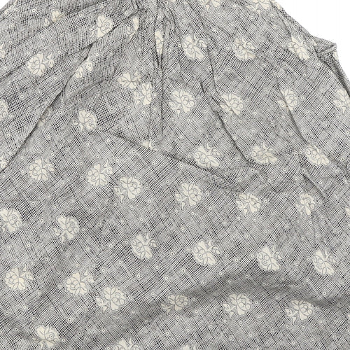Phool Womens Beige Geometric 100% Cotton Basic Tank Size 12 Round Neck