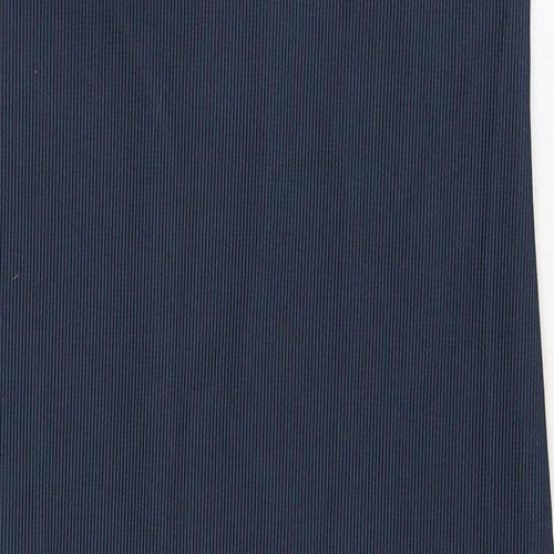 Topshop Womens Blue Polyester Tank Dress Size 14 V-Neck Pullover - Cold Shoulder