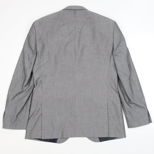 NEXT Mens Grey Polyester Jacket Suit Jacket Size 40 Regular