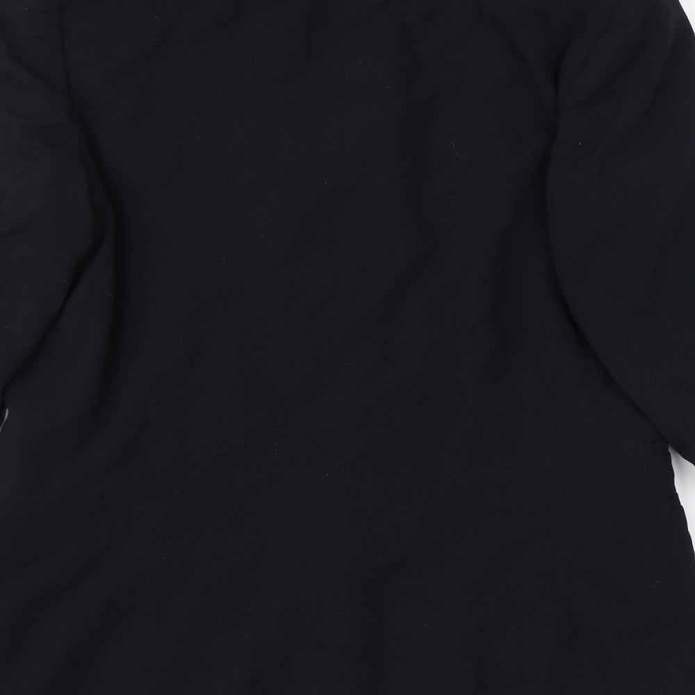 Marks and Spencer Womens Black Polyester Jacket Blazer Size 16