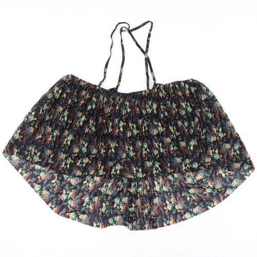 Kimchi Blue Womens Black Floral Polyester Basic Tank Size M Halter