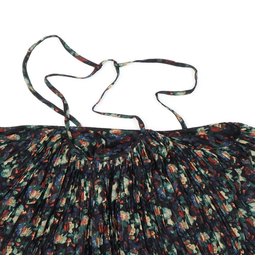 Kimchi Blue Womens Black Floral Polyester Basic Tank Size M Halter