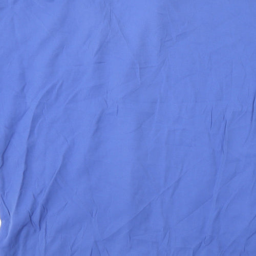 Etam Womens Blue Polyester Basic Button-Up Size 10 Collared