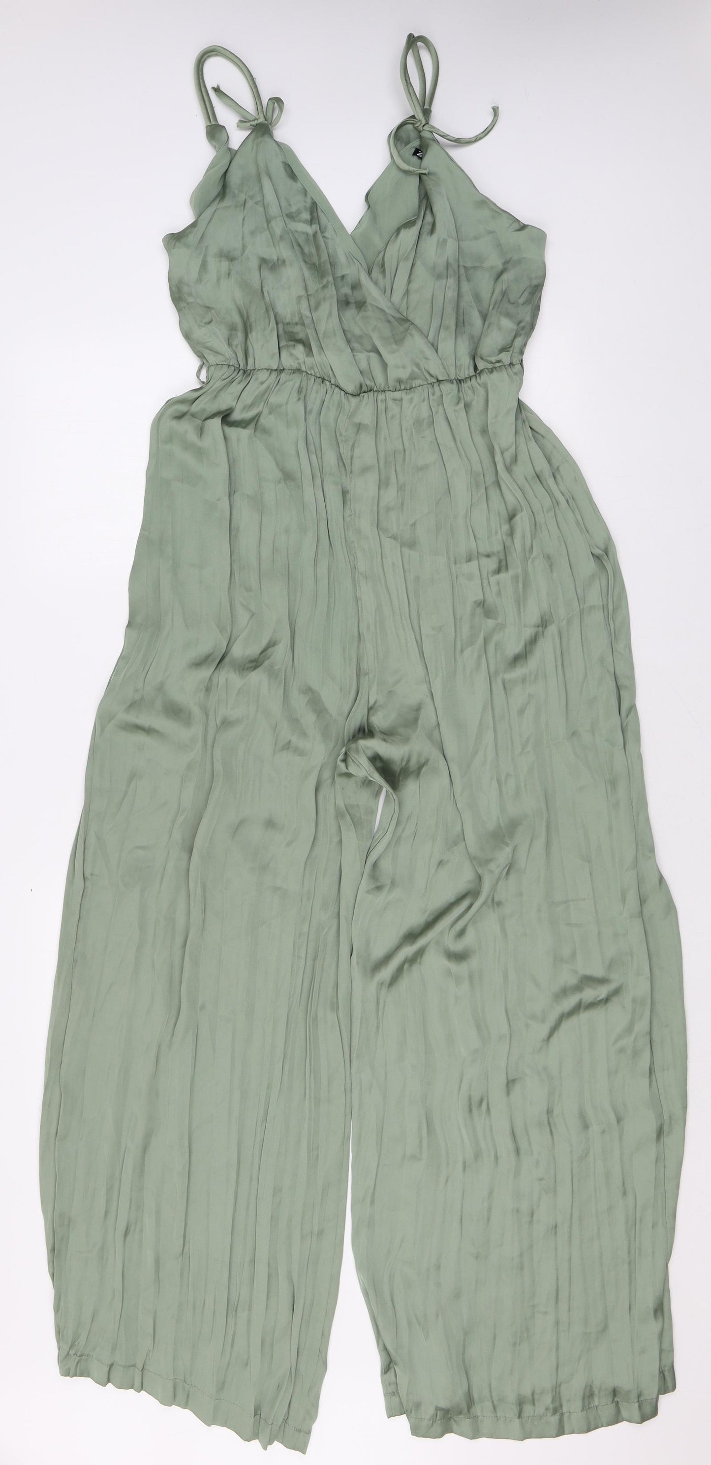 Zara Womens Green Polyester Jumpsuit One-Piece Size L L27 in Pullover