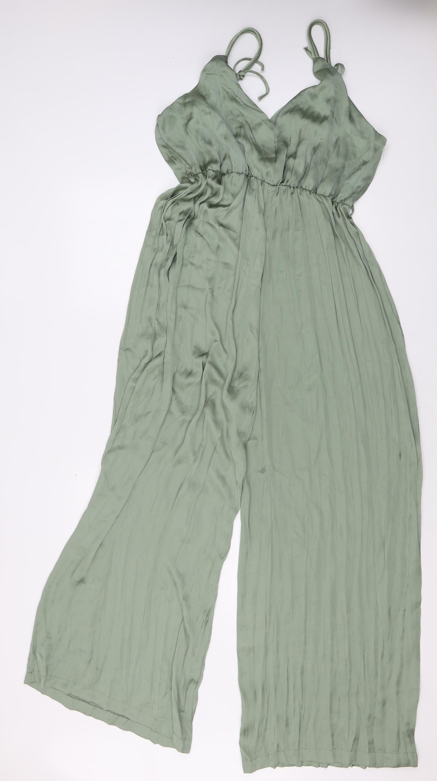 Zara Womens Green Polyester Jumpsuit One-Piece Size L L27 in Pullover