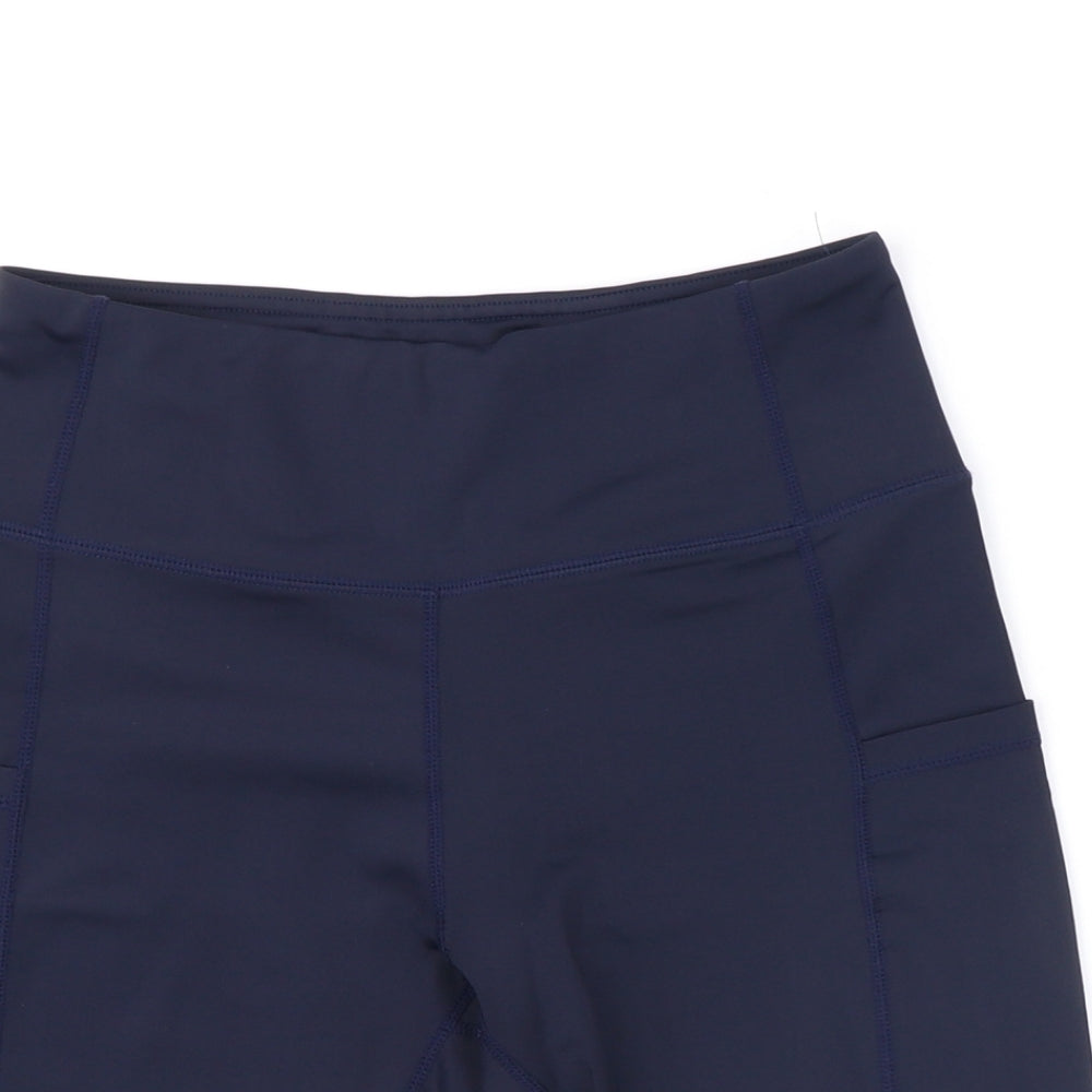 Sudawave Womens Blue Polyester Biker Shorts Size M L9 in Regular