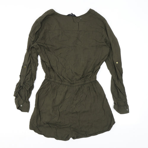New Look Womens Green Viscose Playsuit One-Piece Size 10 L3 in Pullover