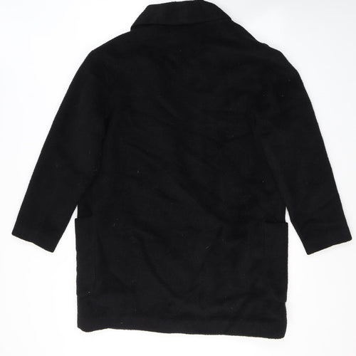 Liebeskind Berlin Womens Black Overcoat Coat Size 14 Button