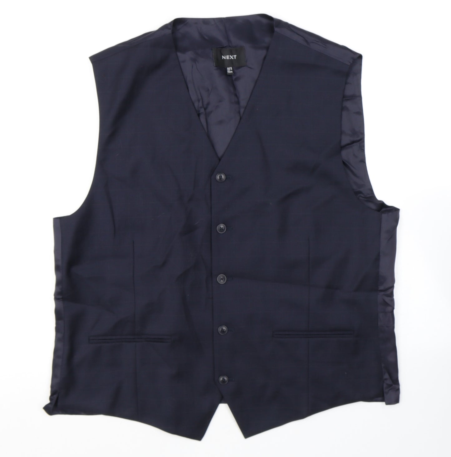 NEXT Mens Blue Wool Jacket Suit Waistcoat Size 44 Regular