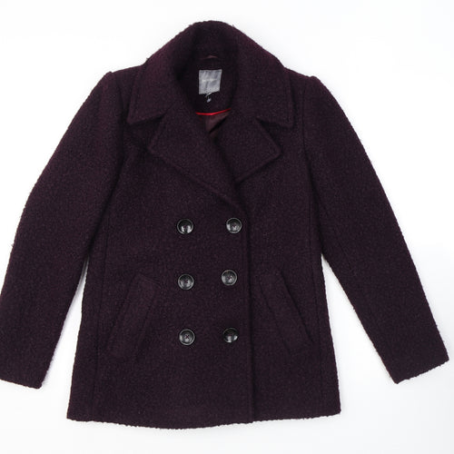 Principles Womens Purple Herringbone Jacket Size 10 Button