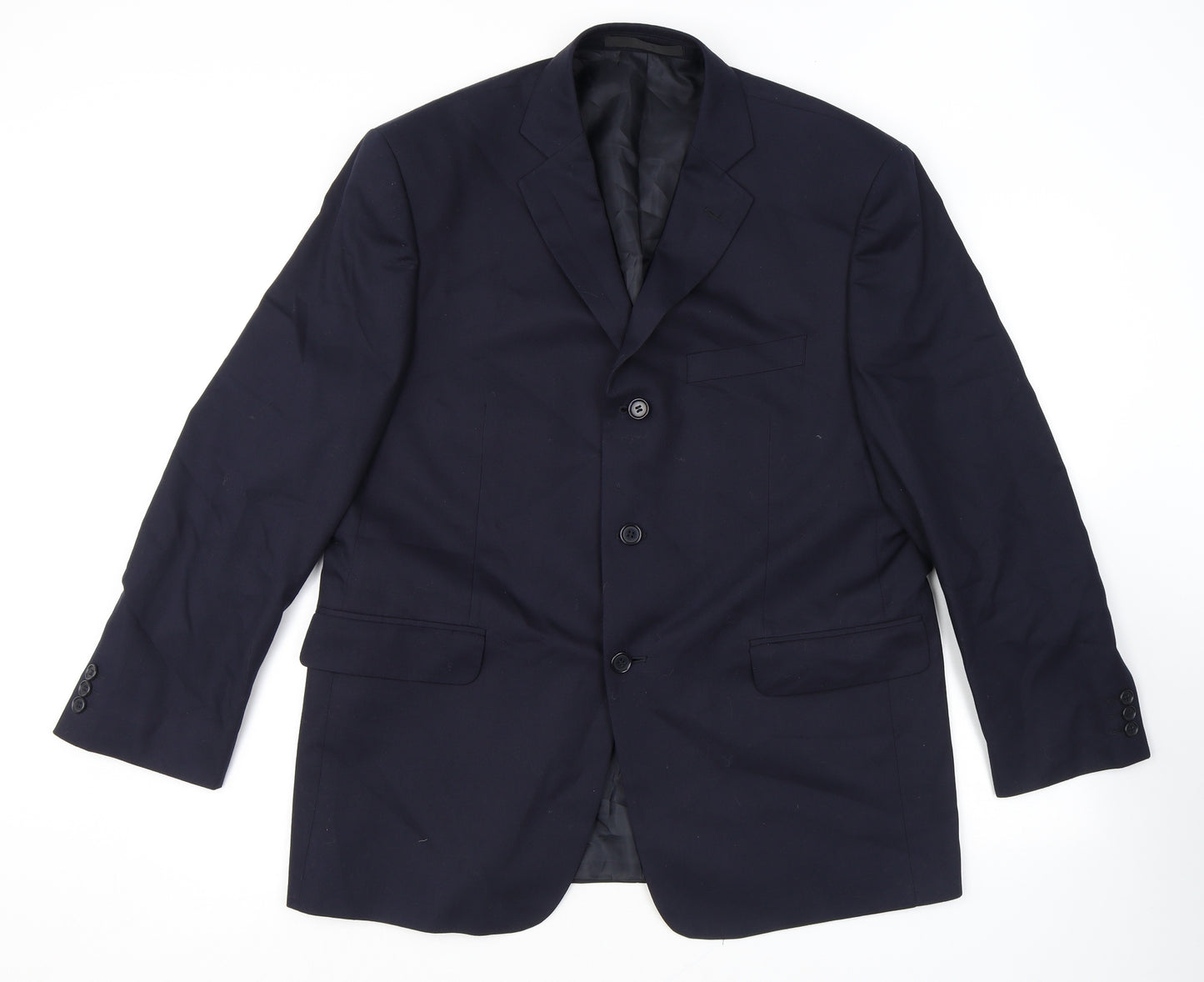 Marks and Spencer Mens Blue Polyester Jacket Suit Jacket Size 42 Regular