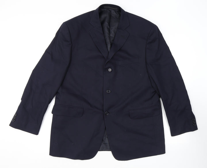 Marks and Spencer Mens Blue Polyester Jacket Suit Jacket Size 42 Regular