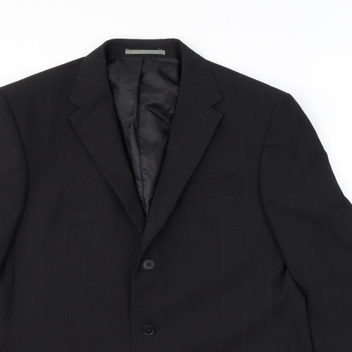 NEXT Mens Black Polyester Jacket Suit Jacket Size 40 Regular