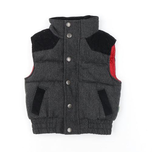 Baker Boys Grey Gilet Jacket Size 12-18 Months Zip
