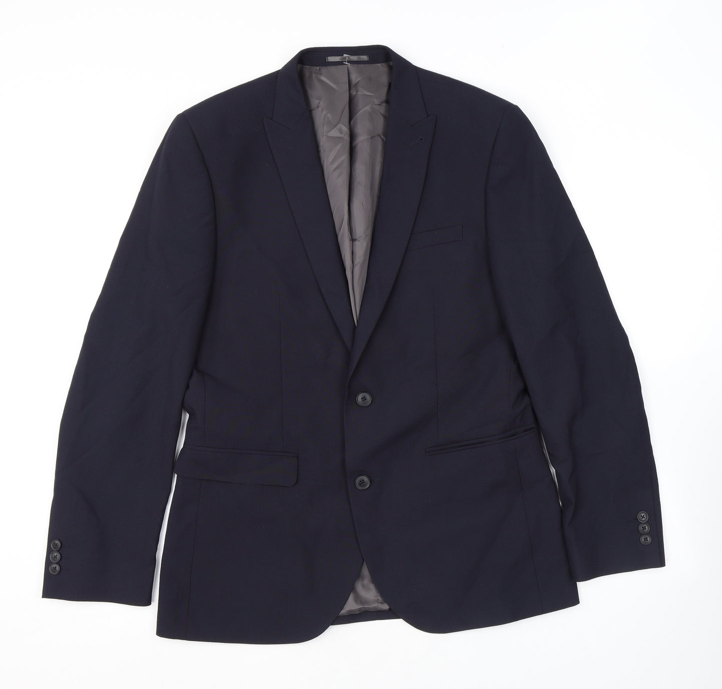 NEXT Mens Blue Polyester Jacket Suit Jacket Size 40 Regular
