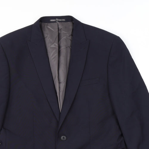NEXT Mens Blue Polyester Jacket Suit Jacket Size 40 Regular