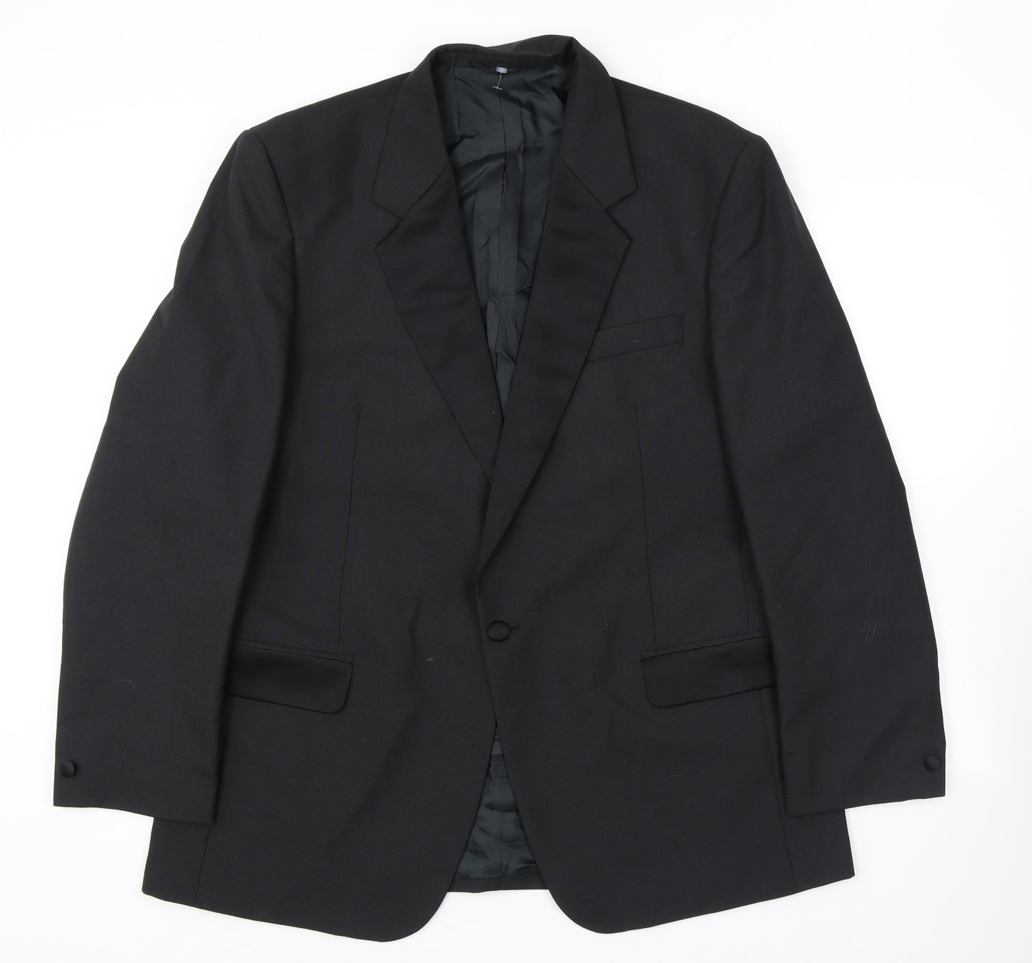 Executex Mens Black Polyester Tuxedo Suit Jacket Size 44 Regular