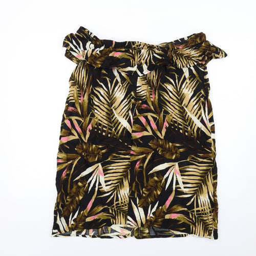 Studio Womens Multicoloured Geometric Viscose A-Line Size 16 Off the Shoulder Pullover