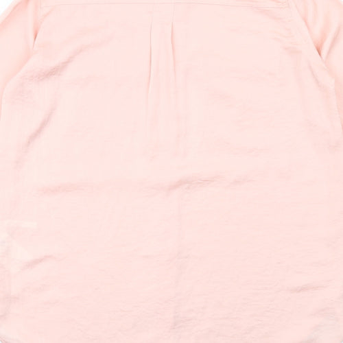 H&M Girls Pink Polyester Basic Button-Up Size 11-12 Years Collared Button - Kindness Is Cool