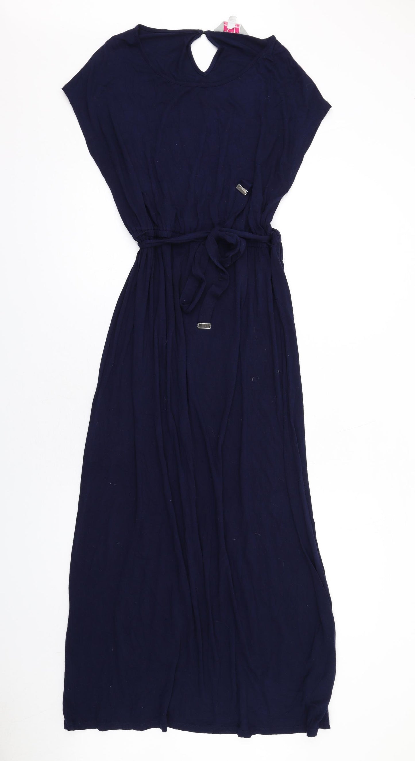 Dorothy Perkins Womens Blue Viscose Maxi Size 14 Boat Neck Pullover