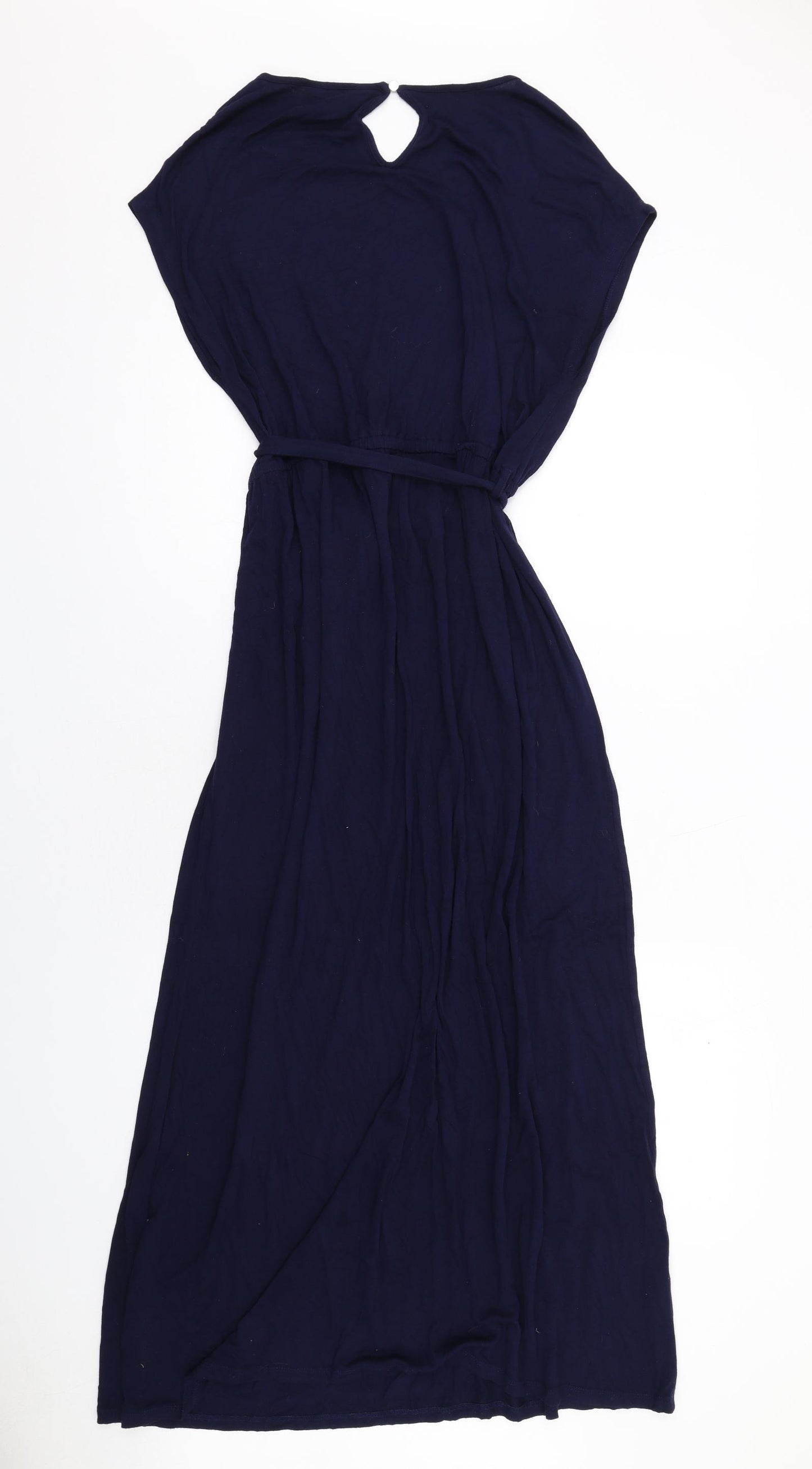 Dorothy Perkins Womens Blue Viscose Maxi Size 14 Boat Neck Pullover