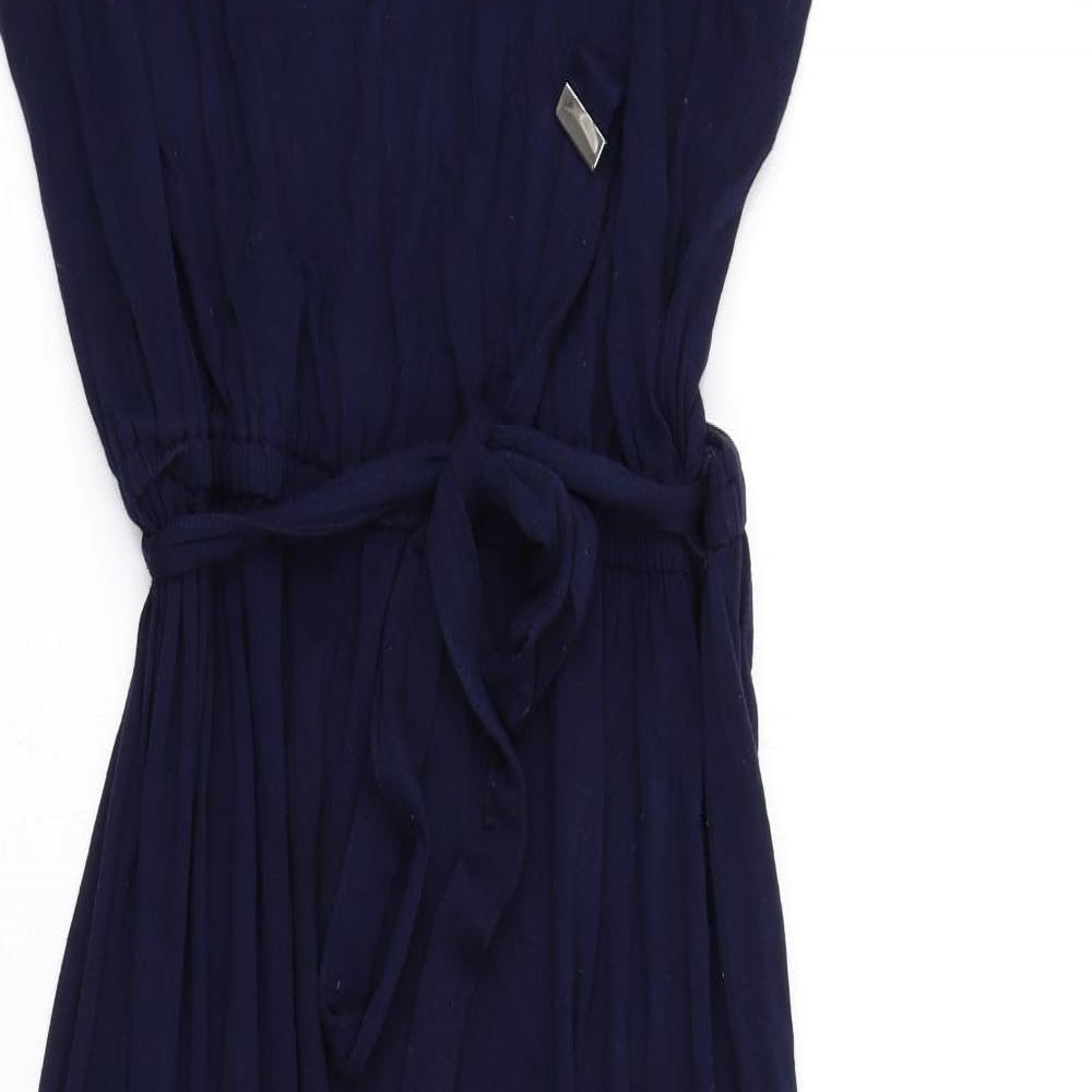 Dorothy Perkins Womens Blue Viscose Maxi Size 14 Boat Neck Pullover