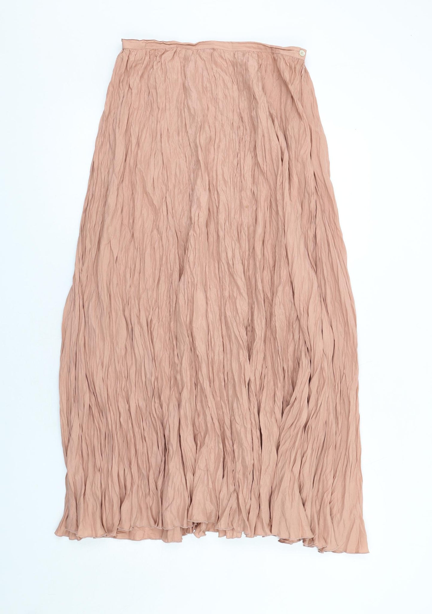 Phase Eight Womens Pink Silk Maxi Skirt Size 12 Zip