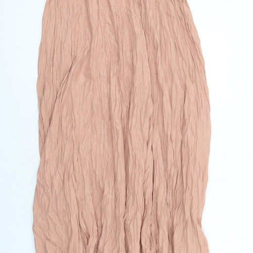 Phase Eight Womens Pink Silk Maxi Skirt Size 12 Zip