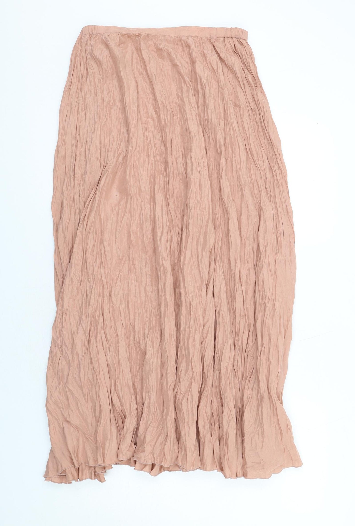 Phase Eight Womens Pink Silk Maxi Skirt Size 12 Zip