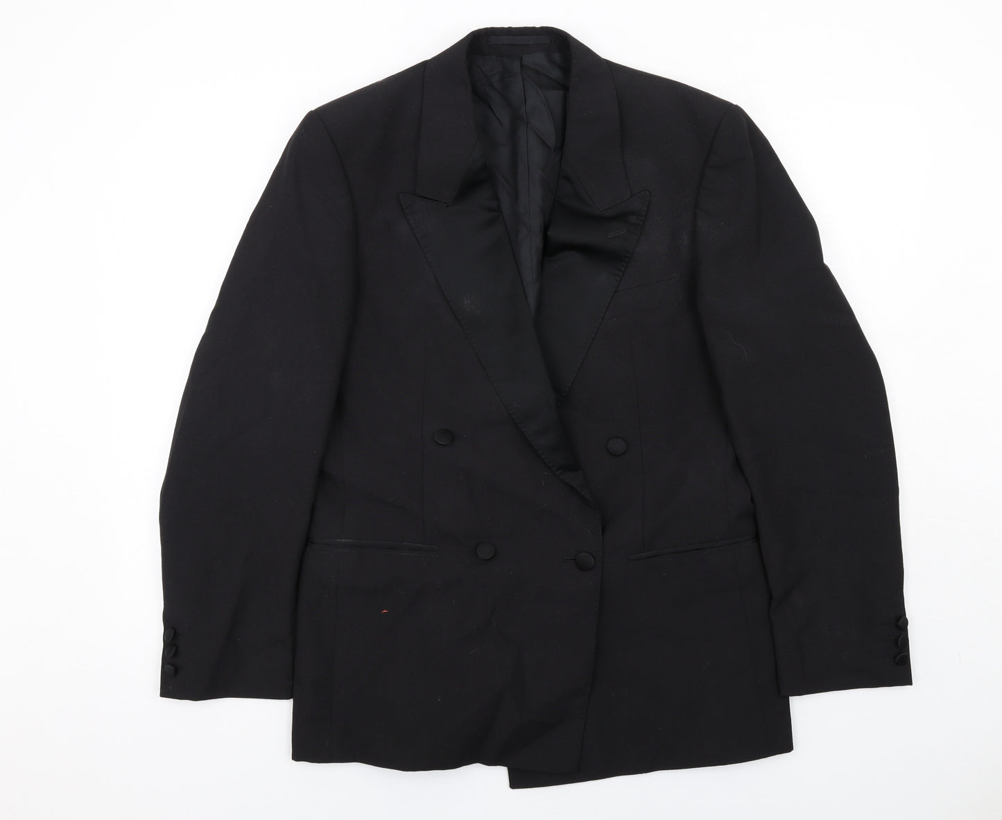 Debenhams Mens Black Wool Tuxedo Suit Jacket Size 38 Regular