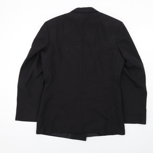 Debenhams Mens Black Wool Tuxedo Suit Jacket Size 38 Regular