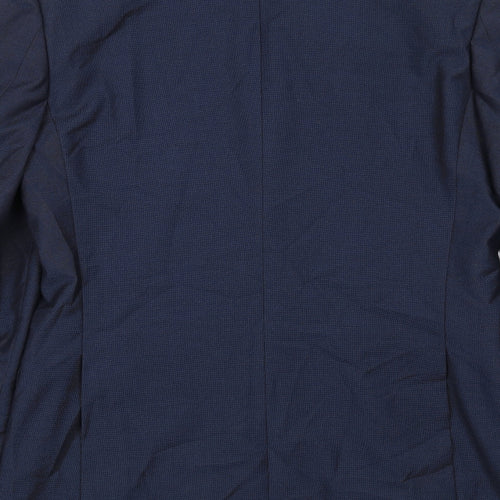 Burton Mens Blue Polyester Jacket Suit Jacket Size 40 Regular