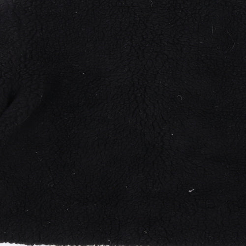 Boohoo Womens Black Jacket Size 12 Button - Coulorblock