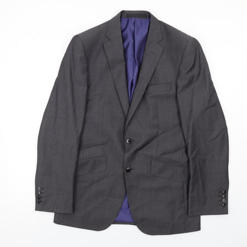 Autograph Mens Grey Wool Jacket Suit Jacket Size 38 Regular