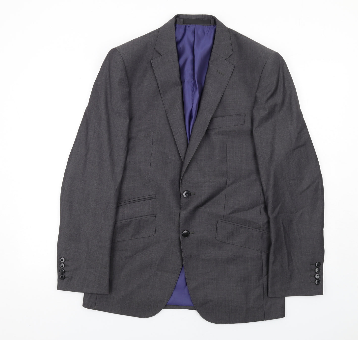 Autograph Mens Grey Wool Jacket Suit Jacket Size 38 Regular