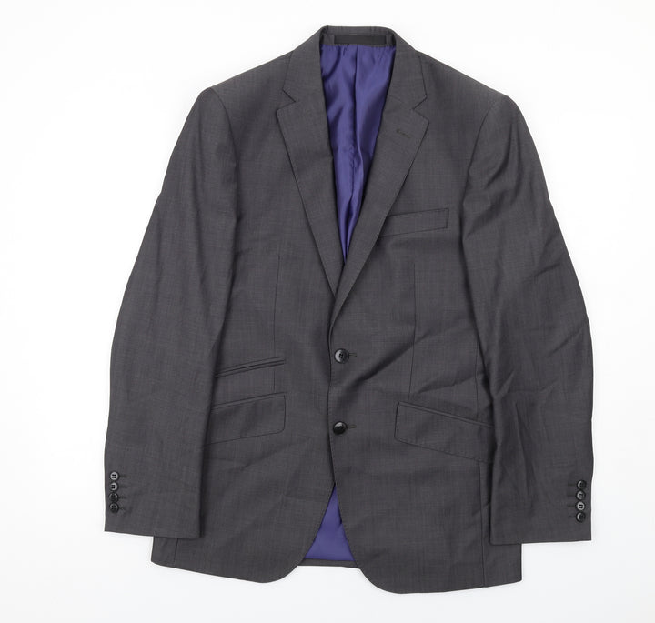 Autograph Mens Grey Wool Jacket Suit Jacket Size 38 Regular