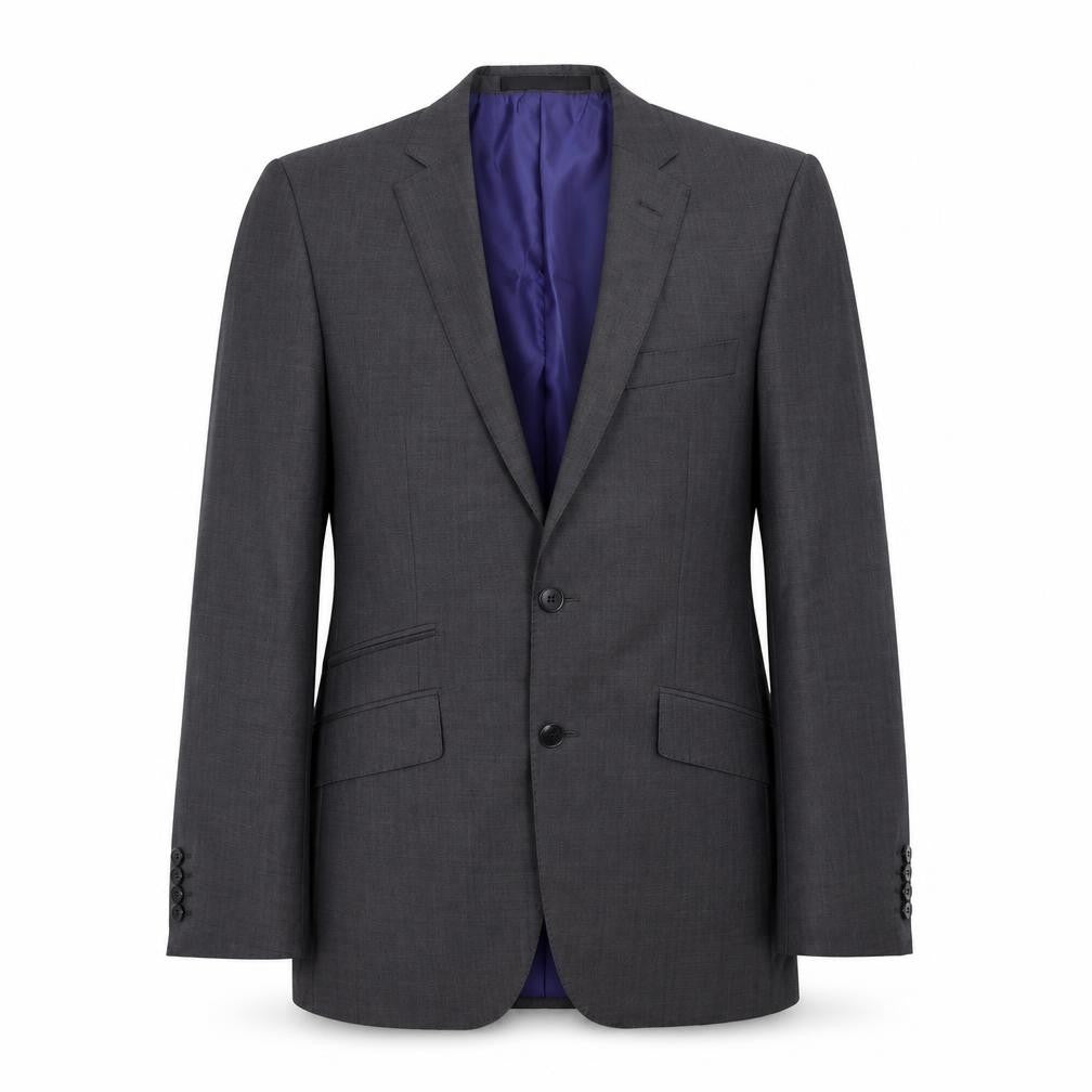 Front view of Autograph men’s grey wool jacket suit jacket, size 38, regular