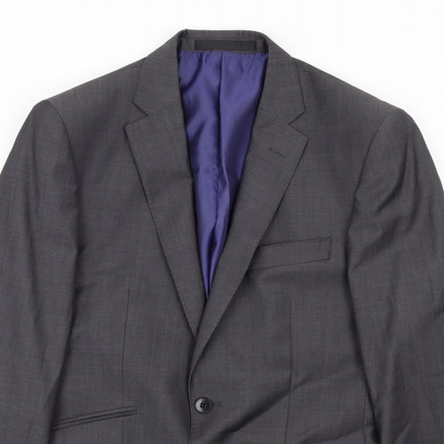 Autograph Mens Grey Wool Jacket Suit Jacket Size 38 Regular