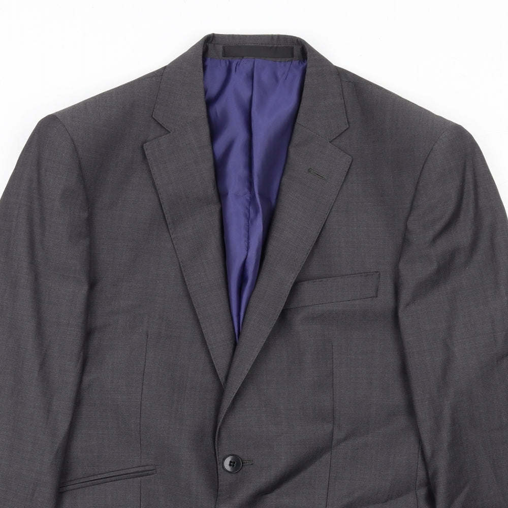 Autograph Mens Grey Wool Jacket Suit Jacket Size 38 Regular