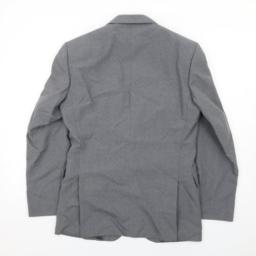 Varteks Mens Grey Polyester Jacket Suit Jacket Size 36 Regular