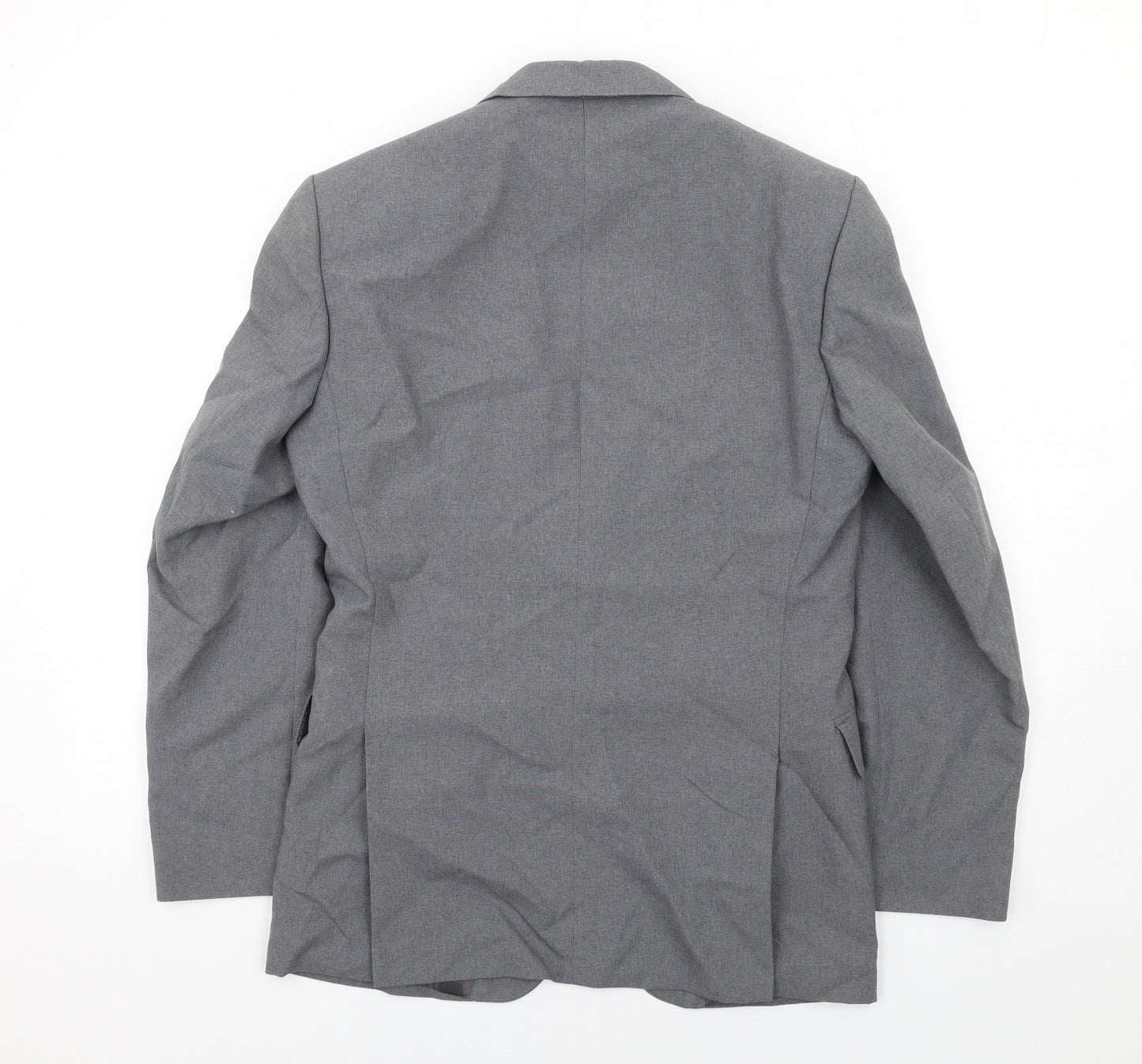 Varteks Mens Grey Polyester Jacket Suit Jacket Size 36 Regular