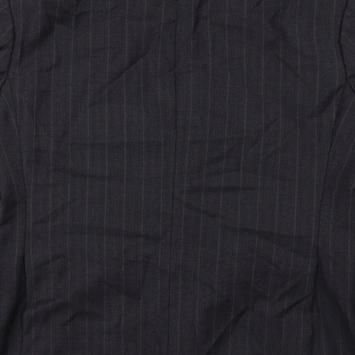 Marks and Spencer Mens Blue Striped Wool Jacket Suit Jacket Size 40 Regular