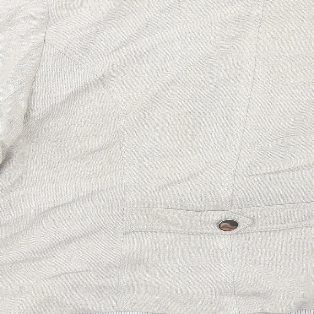Wallis Womens Beige Jacket Blazer Size 18 Button