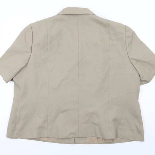 Slimma Womens Green Jacket Blazer Size 26 Button