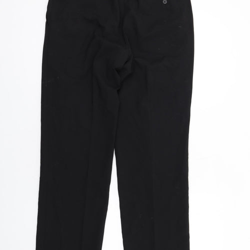 Ben Sherman Mens Black Polyester Trousers Size 32 in L31 in Regular Zip