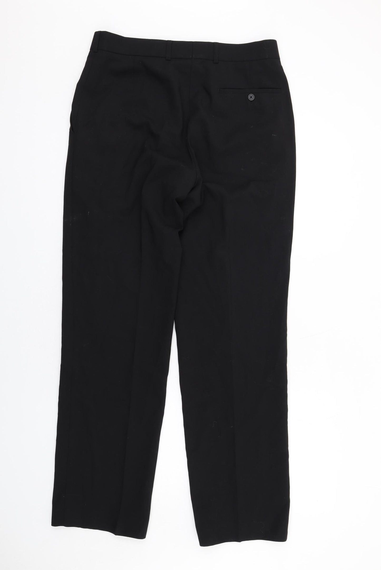 Ben Sherman Mens Black Polyester Trousers Size 32 in L31 in Regular Zip