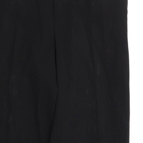 Ben Sherman Mens Black Polyester Trousers Size 32 in L31 in Regular Zip