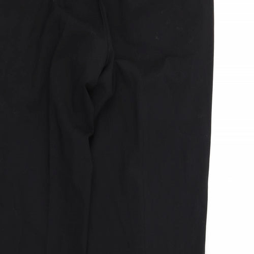 Ben Sherman Mens Black Polyester Trousers Size 32 in L31 in Regular Zip