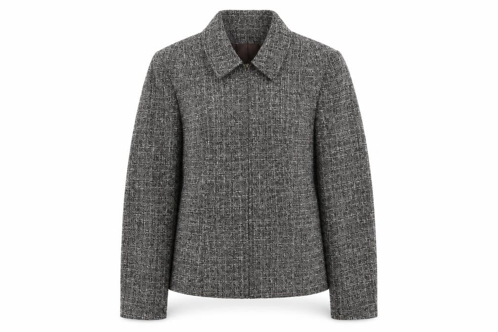 Front view of Debenhams women’s brown jacket blazer, size UK 14, zip